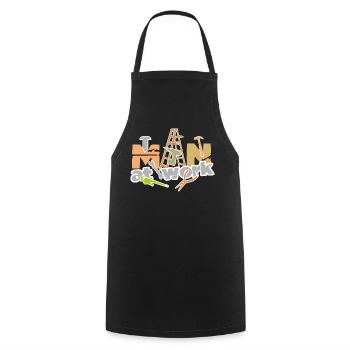 Man_at_work - Cooking Apron - black - Front - AI Model Male 185 dark (185cm)