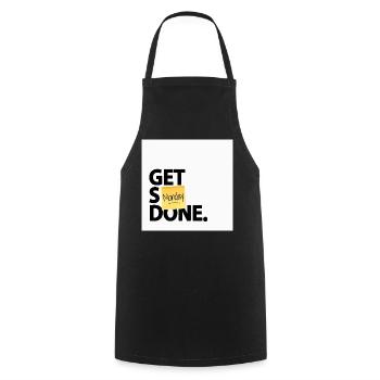 Get Stuff Done Monday Lustiges Büro Poster - Kochschürze - Schwarz - Vorne - AI Model Male 185 dark (185cm)