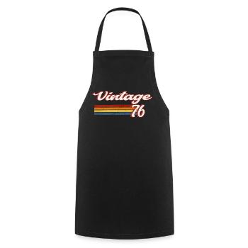 Vintage76 Retro Birthday - Cooking Apron - black - Front - AI Model Male 185 dark (185cm)