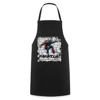 Parkour - Cooking Apron - black - Front - AI Model Male 185 dark (185cm)