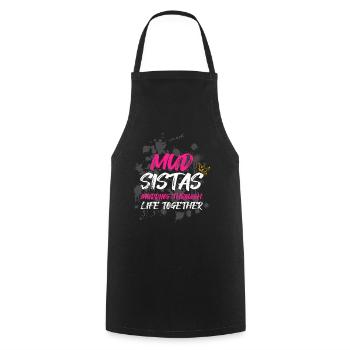 Mud sistas Schlammlauf Mud Run Muddy Race - Cooking Apron - black - Front - AI Model Male 185 dark (185cm)