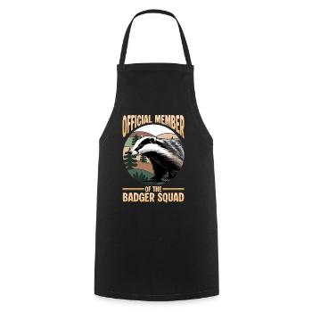 Funny Animal Badger - Cooking Apron - black - Front - AI Model Male 185 dark (185cm)