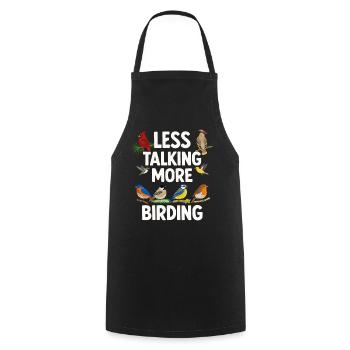Bird Watching Birding Bird Watcher Bird Nerd - Cooking Apron - black - Front - AI Model Male 185 dark (185cm)