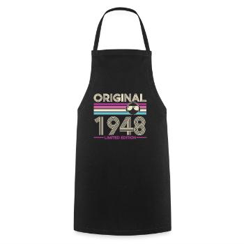 Original 1948 Limited Edition - Cooking Apron - black - Front - AI Model Male 185 dark (185cm)