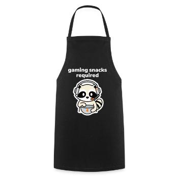 Snacks de jeu nécessitant un joueur de ratons laveurs - Tablier de cuisine - noir - Devant - AI Model Male 185 dark (185cm)