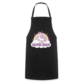 Funny Unicorn Shirt for Humor Fans - Cooking Apron - black - Front - AI Model Male 185 dark (185cm)