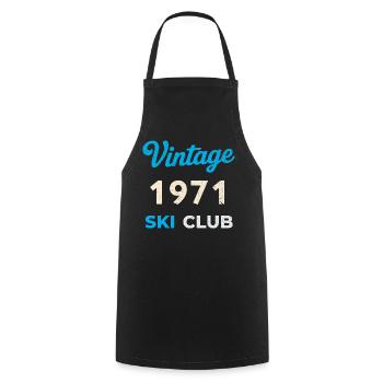 Vintage 1971 – Ski Club Retro Geburtsjahr Geschenk - Kochschürze - Schwarz - Vorne - AI Model Male 185 dark (185cm)