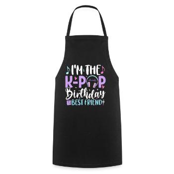 Je suis le meilleur ami d’anniversaire de la K Pop - Tablier de cuisine - noir - Devant - AI Model Male 185 dark (185cm)