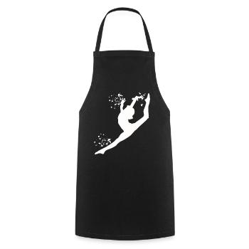 Gymnast with clubs rhythmic gymnastics - Cooking Apron - black - Front - AI Model Male 185 dark (185cm)
