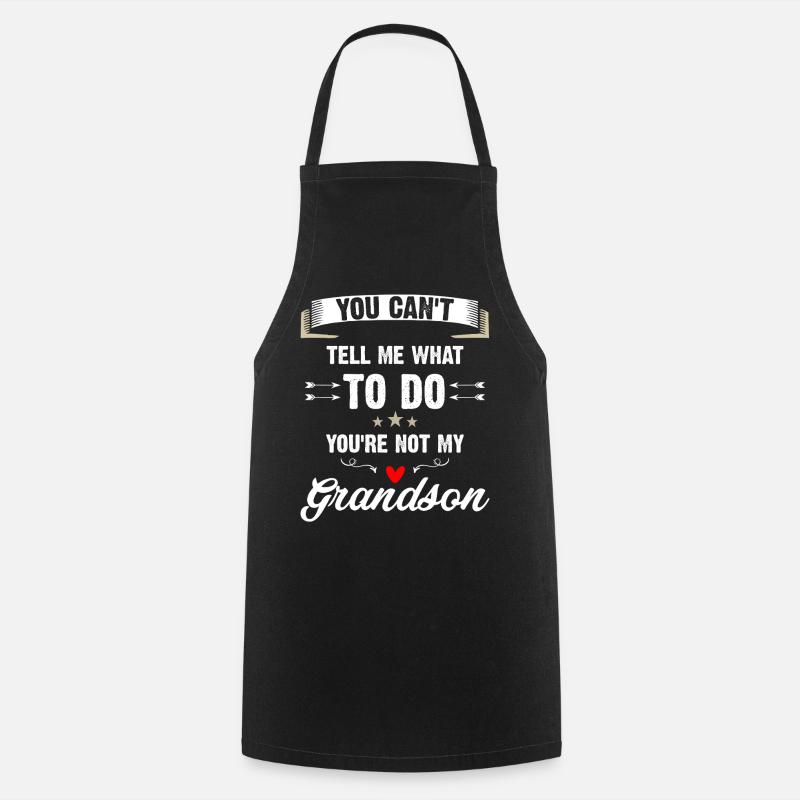 Pas ton petit-fils Tee - Tablier de cuisine - noir