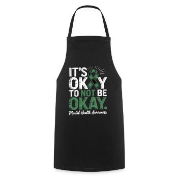 Mental Health Awareness – It’s Okay Not Okay - Kochschürze - Schwarz - Vorne - AI Model Male 185 dark (185cm)