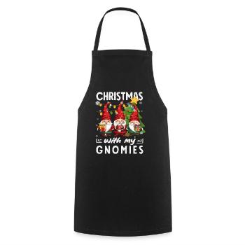 Christmas With My Gnomies Weihnachten Wichtel - Kochschürze - Schwarz - Vorne - AI Model Male 185 dark (185cm)