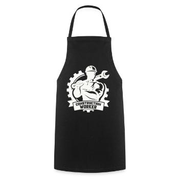 Ouvrier du bâtiment robuste avec engrenages - Tablier de cuisine - noir - Devant - AI Model Male 185 dark (185cm)
