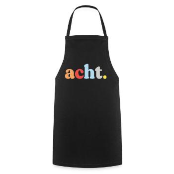8e anniversaire Eight Retro - Tablier de cuisine - noir - Devant - AI Model Male 185 dark (185cm)