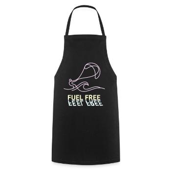 Kite Fuel Free, Feel Free Shirt, Hoodie, Cap, Mug - Kochschürze - Schwarz - Vorne - AI Model Male 185 dark (185cm)