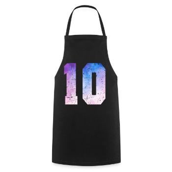 Issue 10 – 10 Year Anniversary Gift - Cooking Apron - black - Front - AI Model Male 185 dark (185cm)