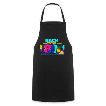 Back to the 80s Neon - Cooking Apron - black - Front - AI Model Male 185 dark (185cm)