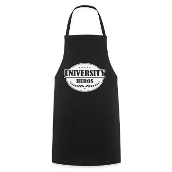 Unihelden Badge - Cooking Apron - black - Front - AI Model Male 185 dark (185cm)