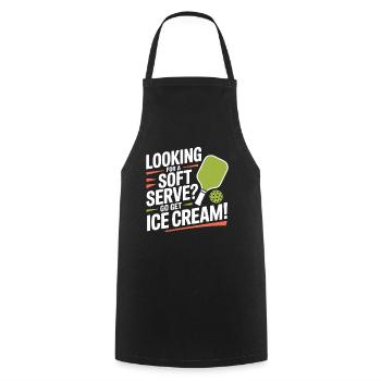 Pickleball Spieler Looking For Soft Serve Dinking - Kochschürze - Schwarz - Vorne - AI Model Male 185 dark (185cm)