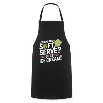 Pickleball Spieler Looking For Soft Serve Dinking - Kochschürze - Schwarz - Vorne - AI Model Male 185 dark (185cm)