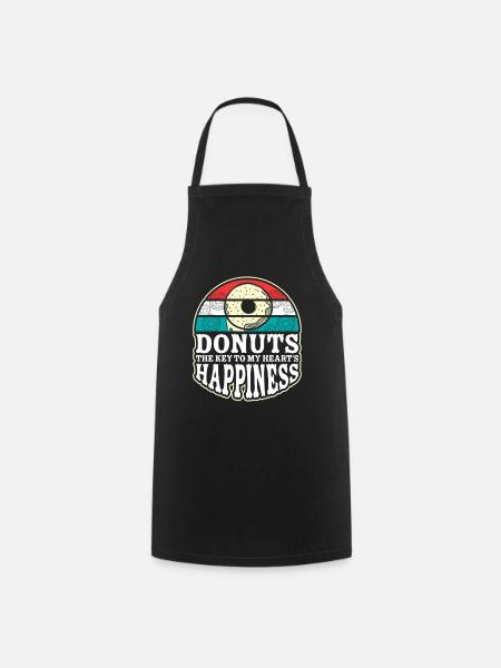 Donut Fastfood - Kochschürze - Schwarz