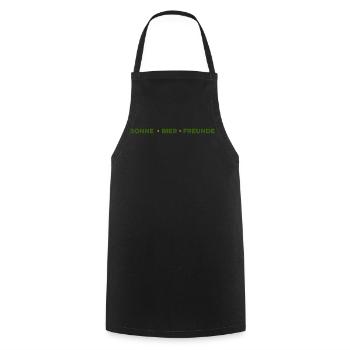 Sonne Bier FreundeT-Shirt–Frühlingsfest Biergarten - Kochschürze - Schwarz - Vorne - AI Model Male 185 dark (185cm)