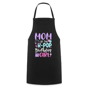 Mom Of The K Pop Birthday Girl - Cooking Apron - black - Front - AI Model Male 185 dark (185cm)