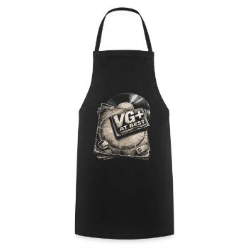 Collectionneurs de vinyles, disques de collection, disques vinyles VG+ - Tablier de cuisine - noir - Devant - AI Model Male 185 dark (185cm)