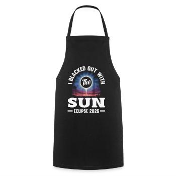 Solar eclipse 2026, August 12 - Cooking Apron - black - Front - AI Model Male 185 dark (185cm)