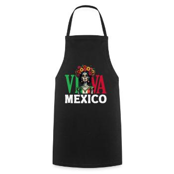 Mexiko Stolz & Heimat Mexikaner Mexico Flagge - Kochschürze - Schwarz - Vorne - AI Model Male 185 dark (185cm)