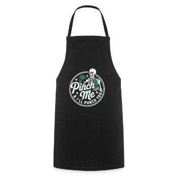 Pinch Me I'll Punch You Funny Skeleton St - Cooking Apron - black - Front - AI Model Male 185 dark (185cm)