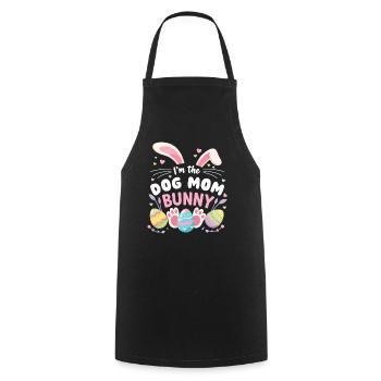 Je suis la famille de Pâques Douce Maman Chien - Tablier de cuisine - noir - Devant - AI Model Male 185 dark (185cm)