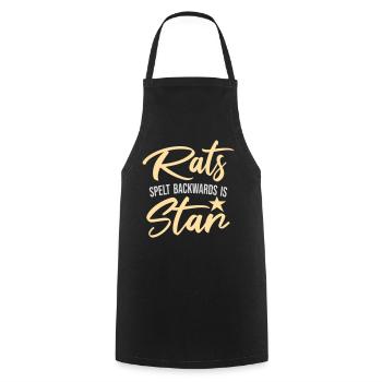 Rats Spelt Backwards Is Star Lustiger Ratte Spruch - Cooking Apron - black - Front - AI Model Male 185 dark (185cm)