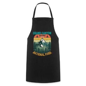 Grand Canyon Arizona Est 1919 National Park Retro - Cooking Apron - black - Front - AI Model Male 185 dark (185cm)