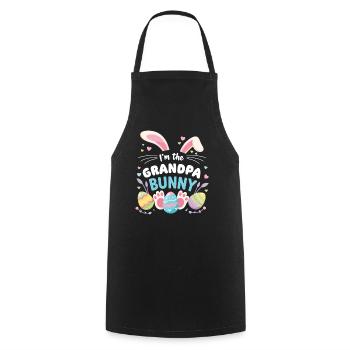 I'm Grandpa Bunny Sweet - Cooking Apron - black - Front - AI Model Male 185 dark (185cm)