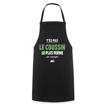 T’es pas le coussin le plus ferme du canapé vanne - Tablier de cuisine - noir - Devant - AI Model Male 185 dark (185cm)