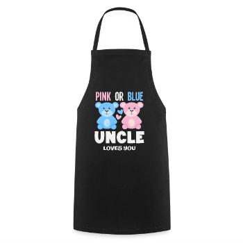 Pink Oder Blau Onkel Liebt Dich - Kochschürze - Schwarz - Vorne - AI Model Male 185 dark (185cm)