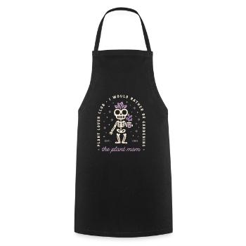 Plant mom goth gardener funny gardening gothic - Cooking Apron - black - Front - AI Model Male 185 dark (185cm)