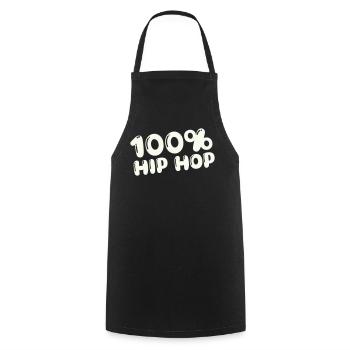 100,-_hip_hop- - Cooking Apron - black - Front - AI Model Male 185 dark (185cm)
