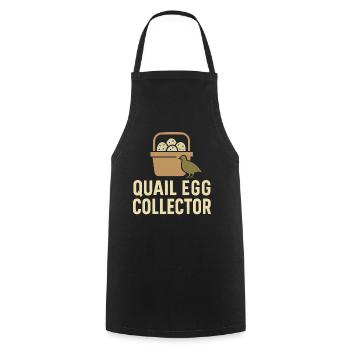 Quail Keeper Quail Farmer Backyard Quail - Cooking Apron - black - Front - AI Model Male 185 dark (185cm)
