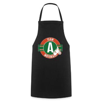 I Love Motoball Motoballer Team A Motoballer - Cooking Apron - black - Front - AI Model Male 185 dark (185cm)