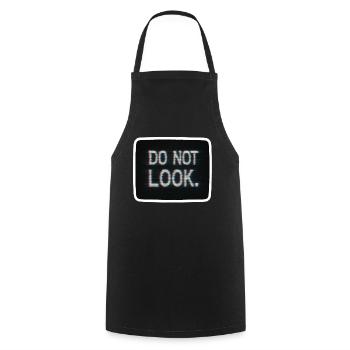 Do Not Look Minimalist Glitch - Cooking Apron - black - Front - AI Model Male 185 dark (185cm)