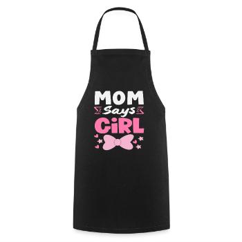 Mama Sagt Mädchen Gender Reveal - Kochschürze - Schwarz - Vorne - AI Model Male 185 dark (185cm)