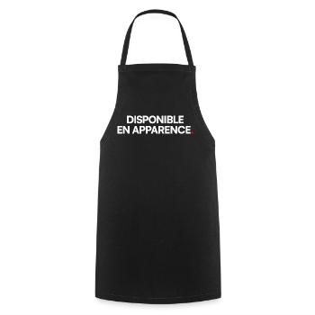 Disponible en apparence - Tablier de cuisine - noir - Devant - AI Model Male 185 dark (185cm)