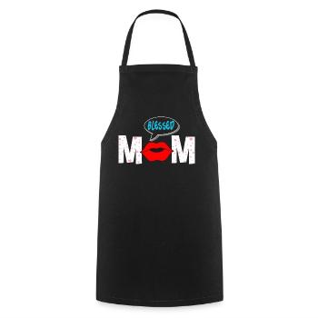 T-shirt esthétique Proud Mom Lips - Tablier de cuisine - noir - Devant - AI Model Male 185 dark (185cm)
