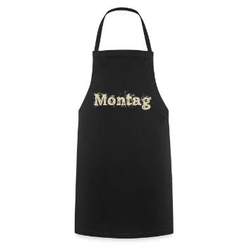 Montag - Kochschürze - Schwarz - Vorne - AI Model Male 185 dark (185cm)
