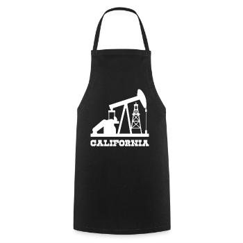 Conception de pompe pour champs pétrolifères californiens - Tablier de cuisine - noir - Devant - AI Model Male 185 dark (185cm)