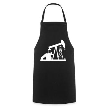 Oil Pumpjack USA Oil Transfer Pump Design - Cooking Apron - black - Front - AI Model Male 185 dark (185cm)
