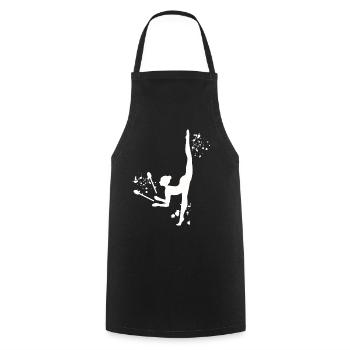Gymnastin Mit Clubs Rhythmische Gymnastik - Kochschürze - Schwarz - Vorne - AI Model Male 185 dark (185cm)