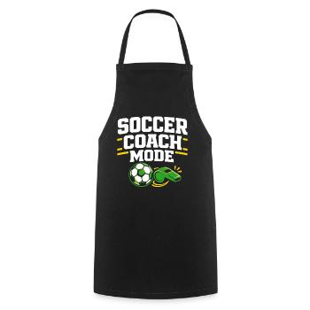 Soccer Training Youth Sports Coach - Cooking Apron - black - Front - AI Model Male 185 dark (185cm)